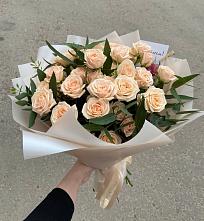 Букет Кремовые розы Латте в Краснообске